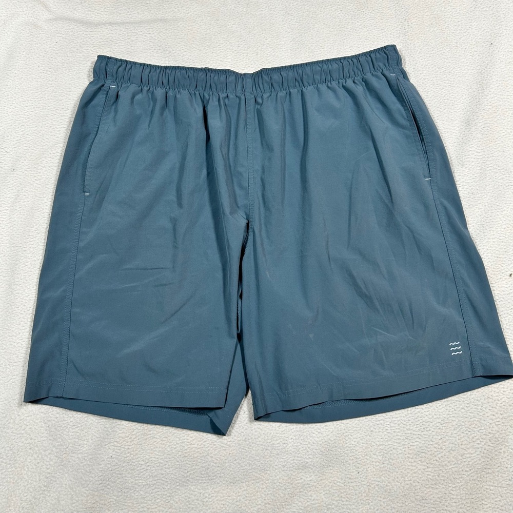 Free Fly Active Shorts Mens XXL Blue Elastic Waist Inseam 7.5 Inch